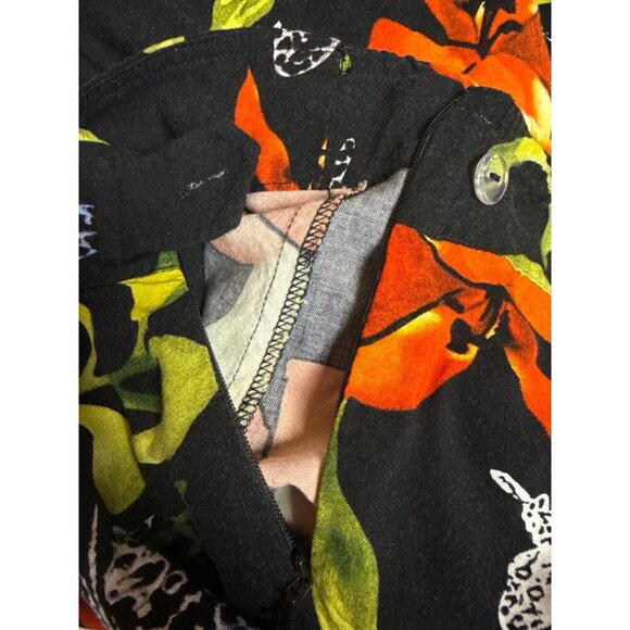 Soft Surroundings Women's Skirt Black Floral 100% Rayon Tropical Petite Large PL - Picture 6 of 11